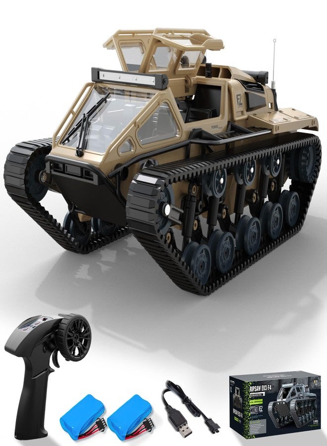 RACENT 1:16 RC Tank Remote Control Tank Off-Road RC Truck 4WD RC Crawler 360°Rotating Drifting Car with 2 Batteries - Image 1